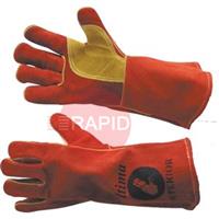 30301 Ultima S6 Red / Gold Premium Gauntlet - Size 10