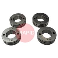 4017221 PATON K-Groove Feed Roller Set of 4 - Flux Cored Wire: 1.4 - 1.6mm (4 Roll Drive)