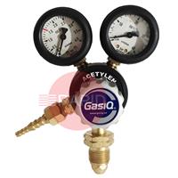 42212100 GasiQ Maxex Acetylene Bottom Entry Regulator. 1.5 Bar. G5/8