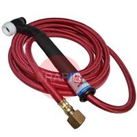 CK-CK1712RSFFX CK17 Flex Head Gas Cooled TIG Torch With 1pc 3.8m Superflex Cable, G3/8