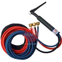 CK-CK1812SFFX CK18 3 Series Water-Cooled 350 Amp TIG Torch with 3.8m Superflex Cables & G3/8