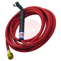 CK-CK2412RSFFX CK24 Flex Head Gas-Cooled 80 Amp TIG Torch With 1pc 3.8m Superflex Cable. G3/8