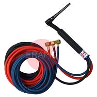 CK-CK312SFFX CK 300 3 Series Water-Cooled  350 Amp TIG Torch with 4m Superflex Cables, G3/8