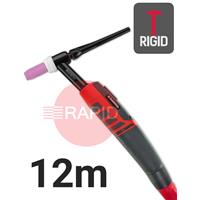 CK-EDS18R12 CK Diamond EDS 18RG Rigid Head Water Cooled Tig Torch, 12m