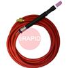 CK-CK9P12RSF  CK9P Gas Cooled Pencil TIG Torch with 1pc 3.8m Superflex Cable & Gas Valve, G3/8 Machine Connection, 125 Amps @100% Duty Cycle.